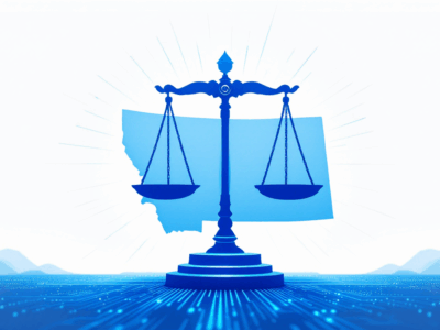 Computational rights visualization with scale of justice and computing elements