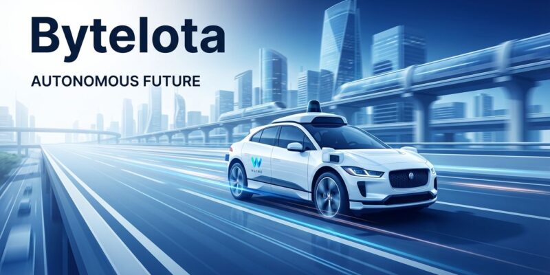 Waymo autonomous robotaxi driving on freeway