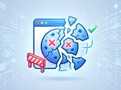 Broken cookie icon representing Google's reversal on third-party cookie deprecation