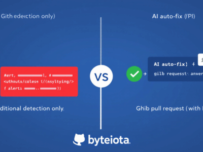 GitHub Code Scanning Auto-Fix split screen comparison