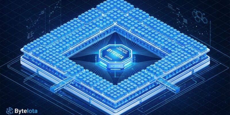 Isometric illustration of massive Kubernetes cluster with thousands of containers