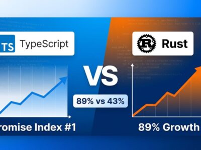 TypeScript vs Rust growth comparison: Promise Index perception vs actual GitHub growth rates