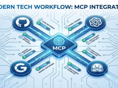 Model Context Protocol one year anniversary visualization showing Tasks API workflow and industry adoption by OpenAI, Google, GitHub, and Hugging Face