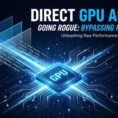 GPU hardware visualization showing direct access bypassing graphics APIs like Vulkan and DirectX