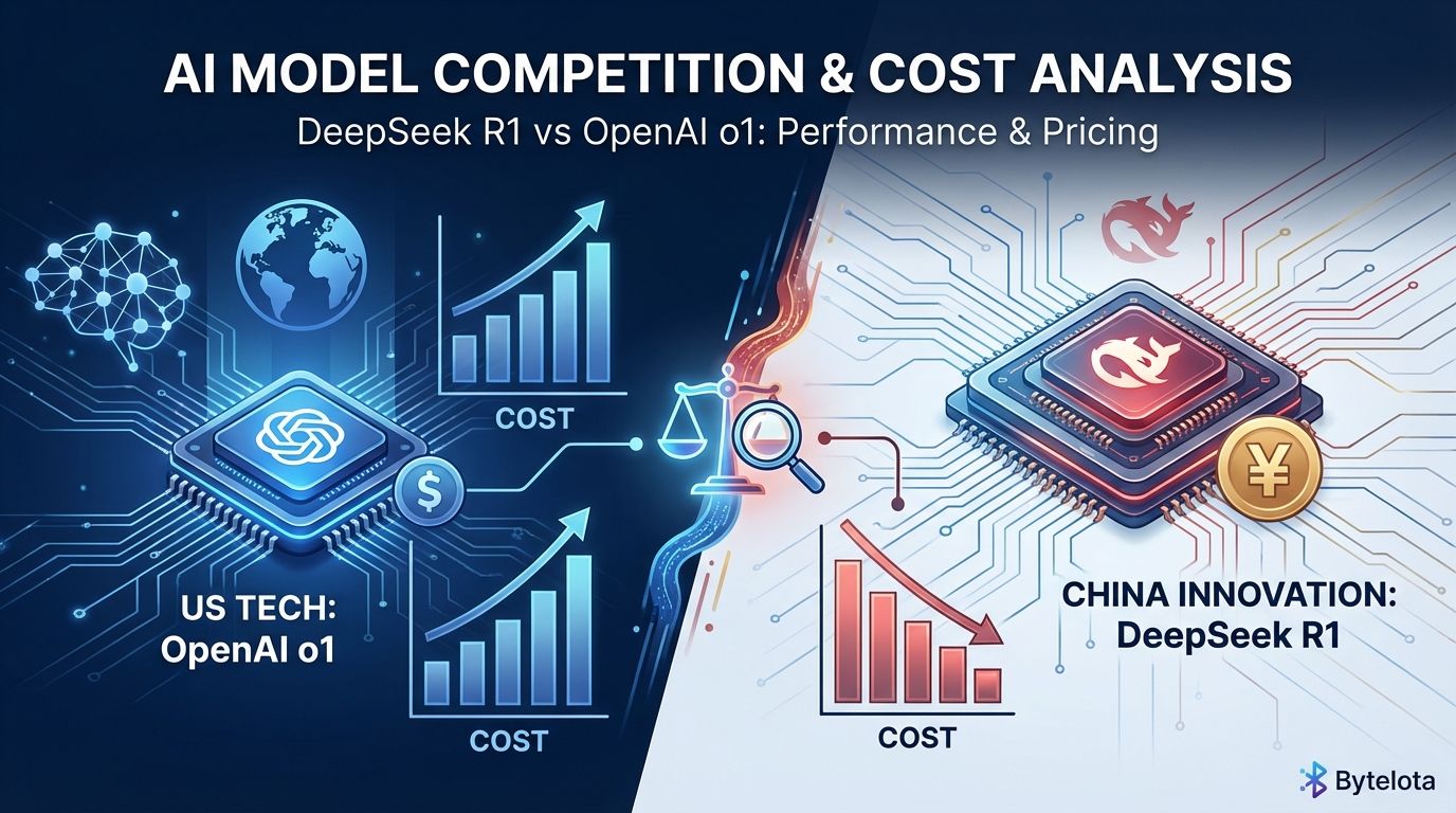 DeepSeek R1 Matches OpenAI o1 at 5% Cost: AI Price War | byteiota
