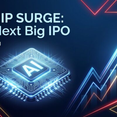 AI GPU chip with rising stock charts representing Biren Technology's 00M IPO and China's AI chip sovereignty wave