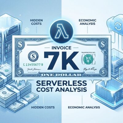 Serverless cold start cost analysis showing AWS bill with comparison between serverless and container economics