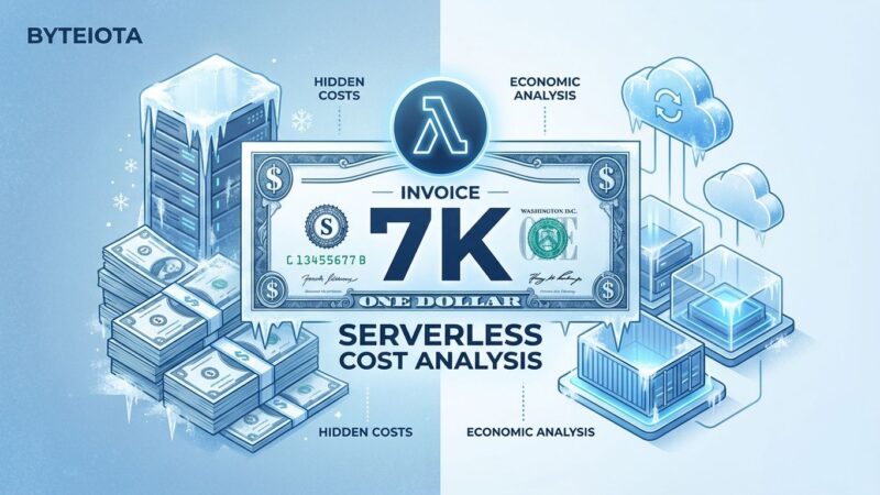 Serverless cold start cost analysis showing AWS bill with comparison between serverless and container economics