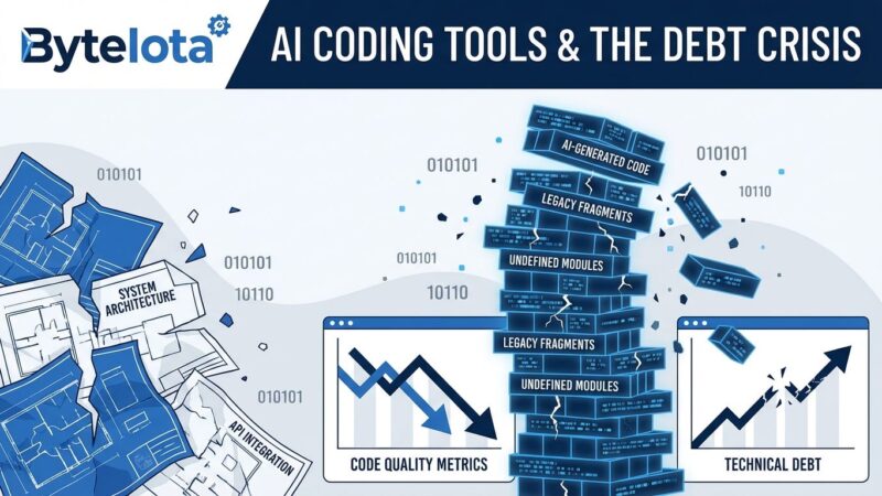 AI coding tools technical debt crisis visualization showing code quality decline