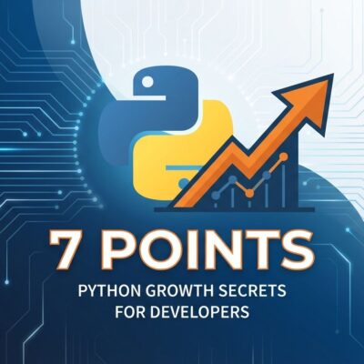 Python logo with upward growth arrow showing 7-point adoption increase from Stack Overflow 2025 Developer Survey