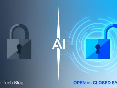 Open versus closed AI systems illustration showing Anthropic's open standards approach