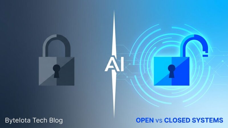 Open versus closed AI systems illustration showing Anthropic's open standards approach