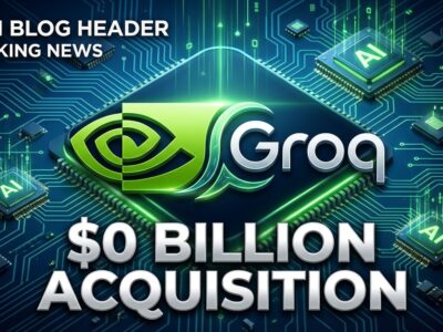Nvidia and Groq AI chip acquisition deal visualization showing billion transaction
