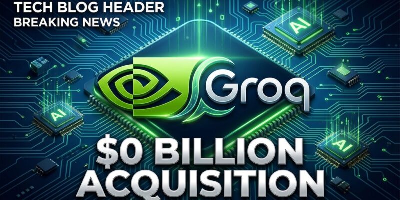 Nvidia and Groq AI chip acquisition deal visualization showing billion transaction