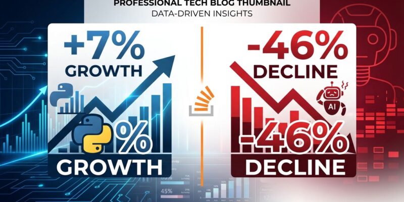 Python adoption vs AI trust Stack Overflow 2025 survey data visualization