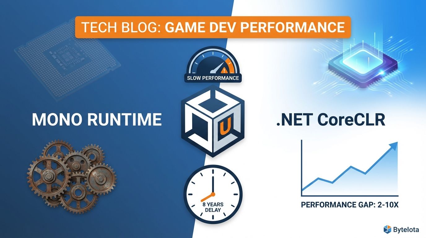 Unity’s 8-Year CoreCLR Wait: 2-10x Performance Tax | byteiota