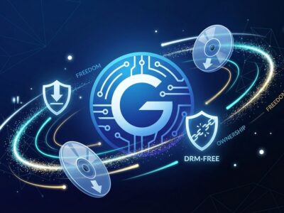 GOG acquisition visualization showing DRM-free gaming ownership concept