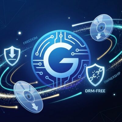 GOG acquisition visualization showing DRM-free gaming ownership concept