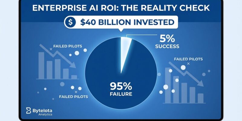 Data visualization showing 95% of enterprise AI investments failed