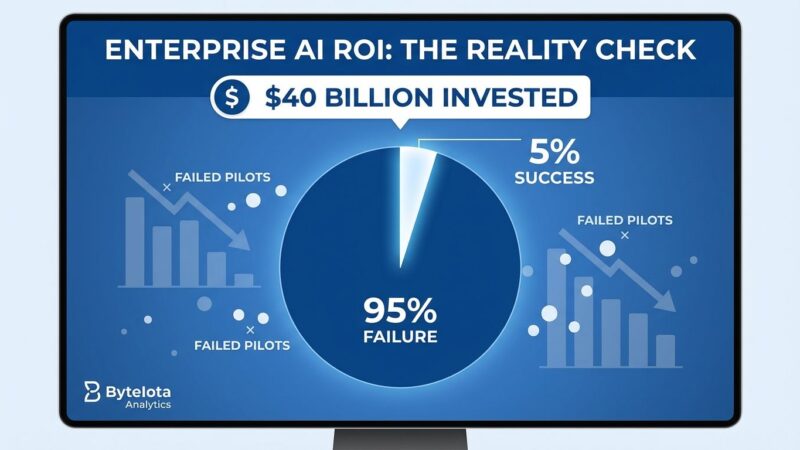 Data visualization showing 95% of enterprise AI investments failed