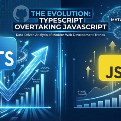 TypeScript vs JavaScript growth comparison showing TypeScript becoming #1 on GitHub in 2025