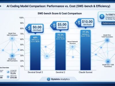 Mistral Devstral 2 SWE-bench performance and pricing comparison chart