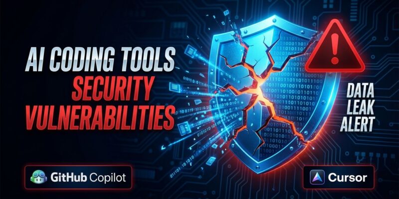 AI coding tools security vulnerabilities - shield breaking with data leaks