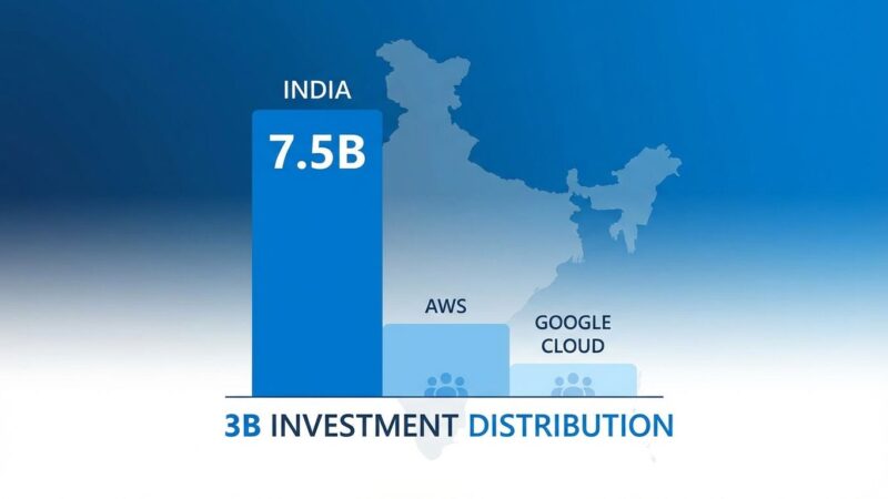 Data visualization showing Microsoft .5B India investment compared to AWS and Google Cloud investments