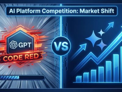 OpenAI versus Google Gemini AI platform competition visualization