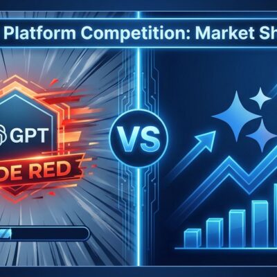 OpenAI versus Google Gemini AI platform competition visualization