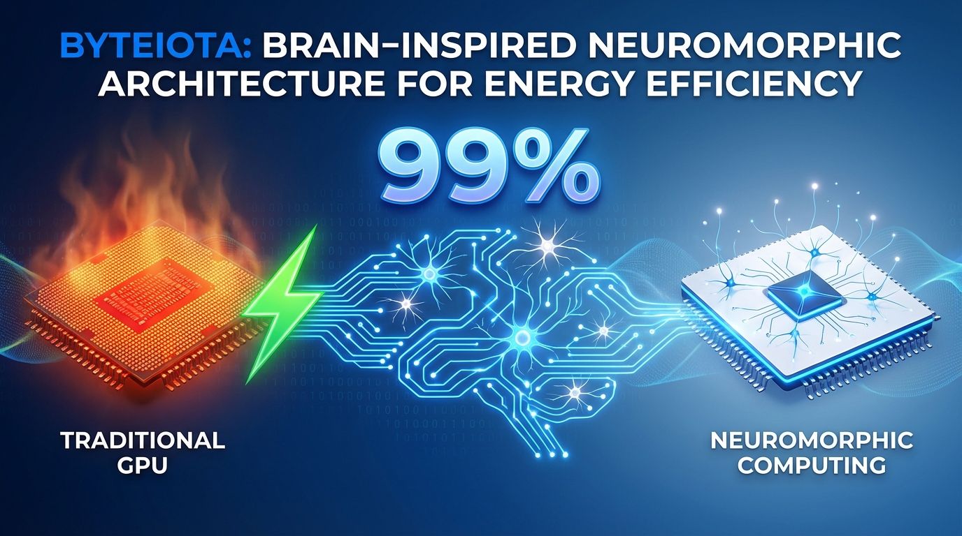 Neuromorphic Computing Cuts AI Energy 99% | byteiota