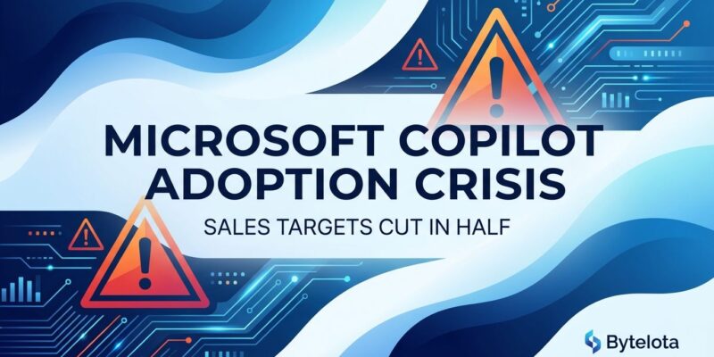Featured image for Microsoft Copilot Adoption Crisis: Sales Targets Cut in Half