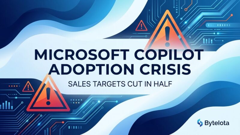 Featured image for Microsoft Copilot Adoption Crisis: Sales Targets Cut in Half
