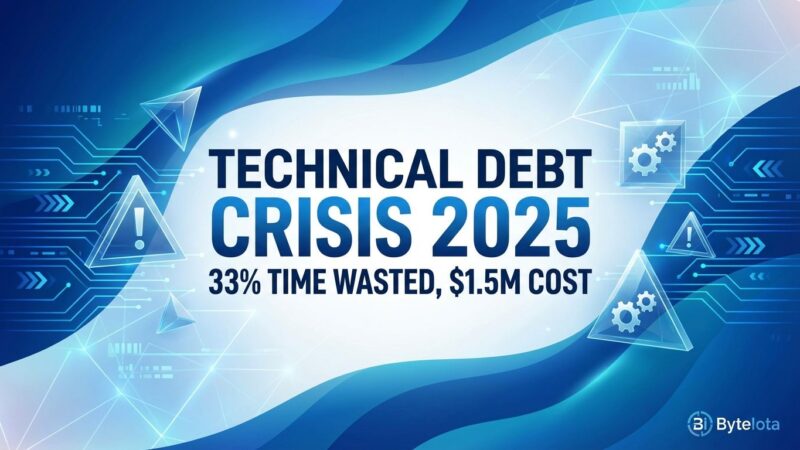 Featured image for Technical Debt Crisis 2025: 33% Time Wasted, $1.5M Cost