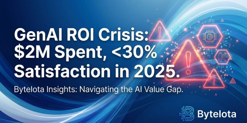 Featured image for GenAI ROI Crisis: $2M Spent, <30% Satisfaction in 2025