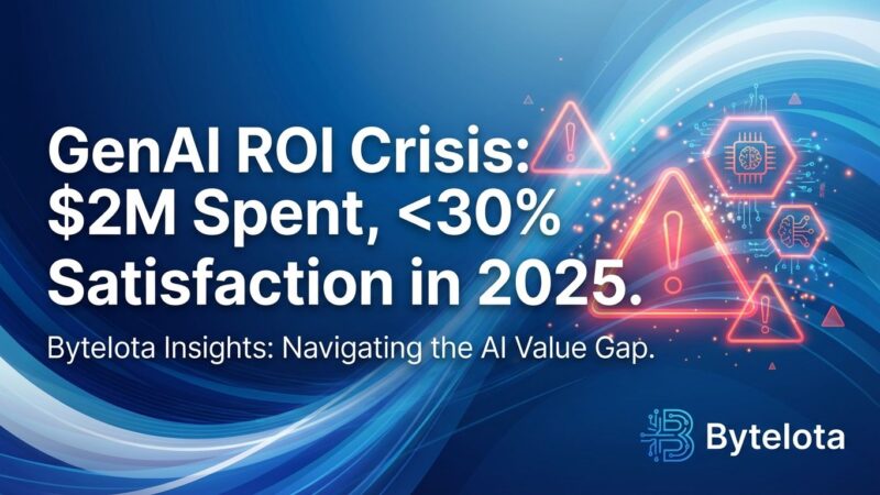 Featured image for GenAI ROI Crisis: $2M Spent, <30% Satisfaction in 2025