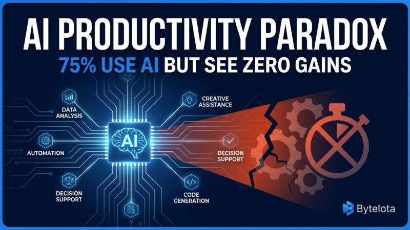 Featured image for AI Productivity Paradox: 75% Use AI But See Zero Gains