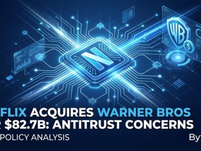 Featured image for Netflix Acquires Warner Bros for $82.7B: Antitrust Concerns Mount