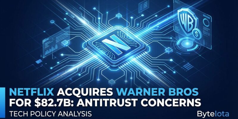 Featured image for Netflix Acquires Warner Bros for $82.7B: Antitrust Concerns Mount
