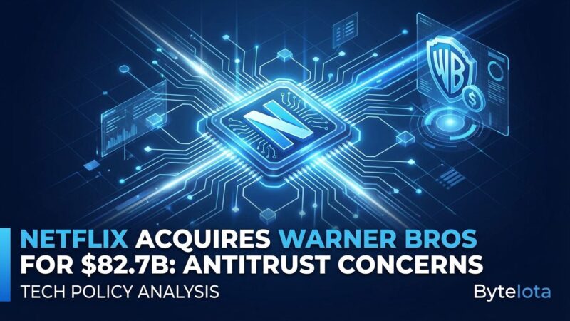 Featured image for Netflix Acquires Warner Bros for $82.7B: Antitrust Concerns Mount