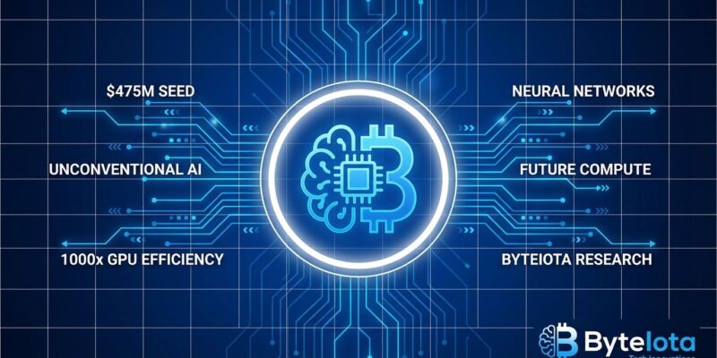 Featured image for Unconventional AI $475M Seed: 1000x GPU Efficiency