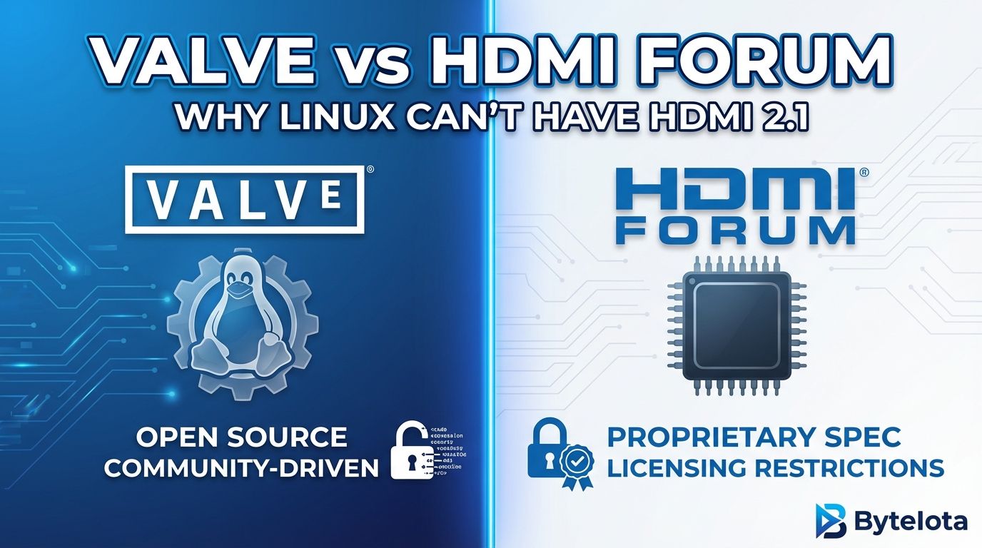 Valve vs HDMI Forum: Why Linux Can’t Have HDMI 2.1 | byteiota