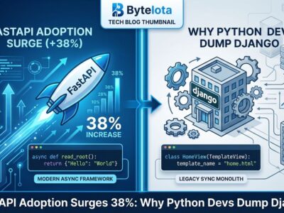 Featured image for FastAPI Adoption Surges 38%: Why Python Devs Dump Django