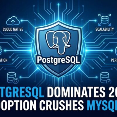 Featured image for PostgreSQL Dominates 2025: 55% Adoption Crushes MySQL as All Databases Migrate