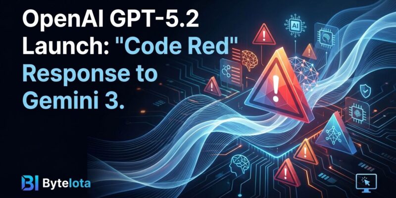 Featured image for OpenAI GPT-5.2 Launch: ‘Code Red' Response to Gemini 3 Crisis