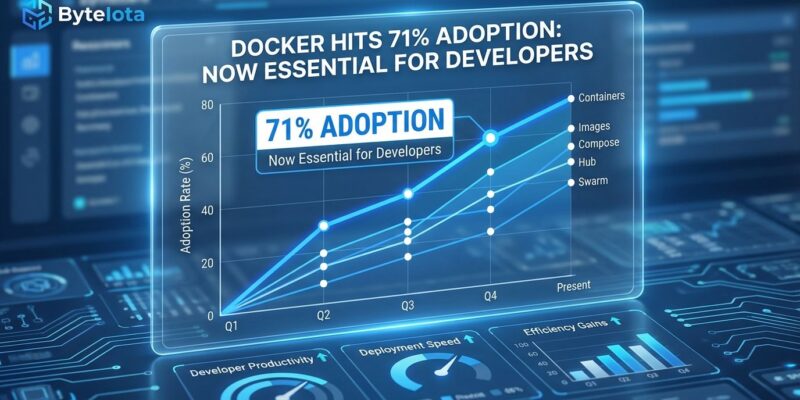 Featured image for Docker Hits 71% Adoption: Now Essential for Developers