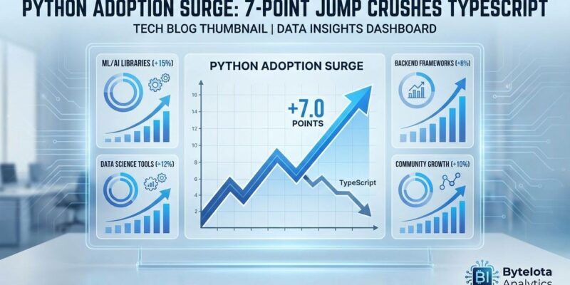 Featured image for Python Adoption Surge: 7-Point Jump Crushes TypeScript