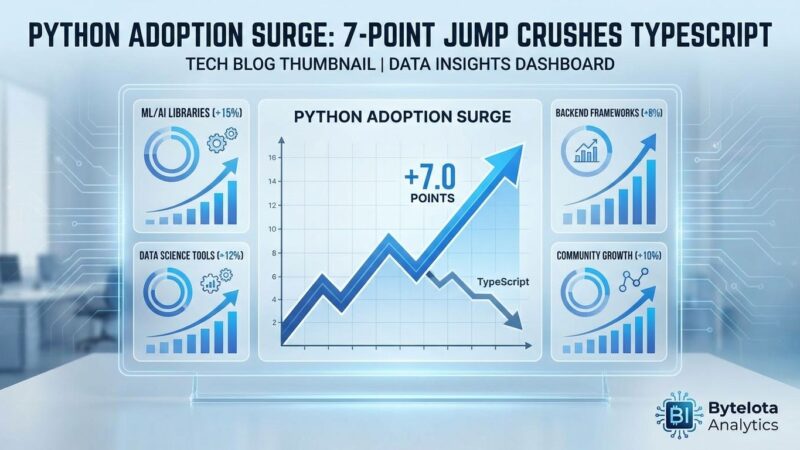 Featured image for Python Adoption Surge: 7-Point Jump Crushes TypeScript