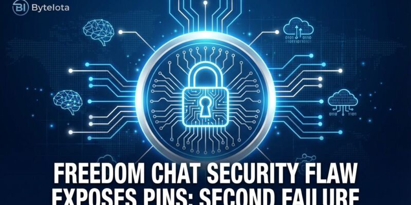 Featured image for Freedom Chat Security Flaw Exposes PINs: Second Failure