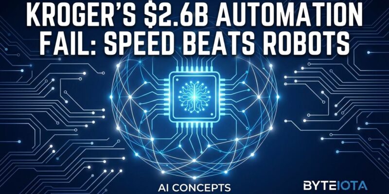 Featured image for Kroger's $2.6B Automation Fail: Speed Beats Robots